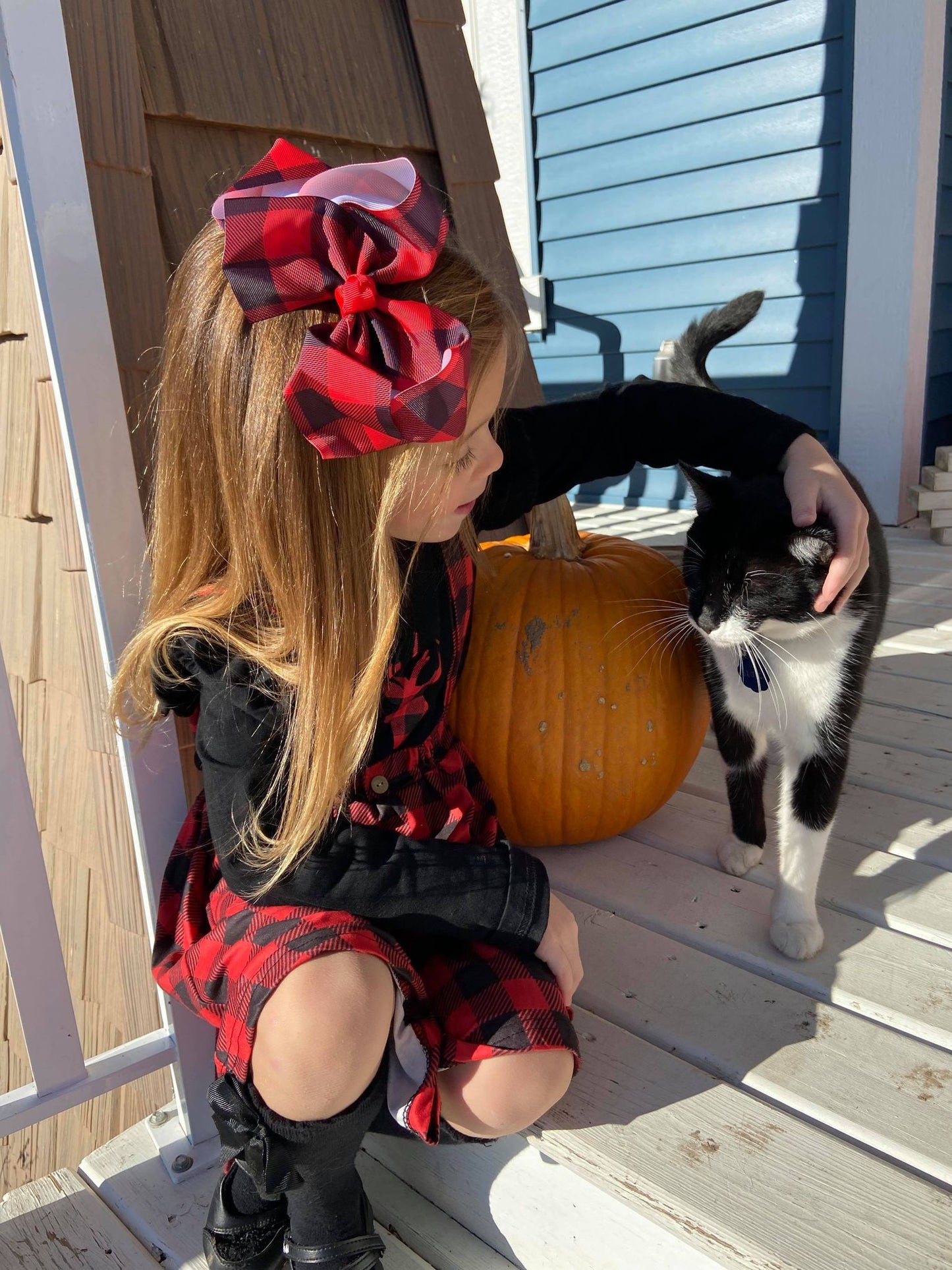 Harlie Bow, Red Buffalo Plaid