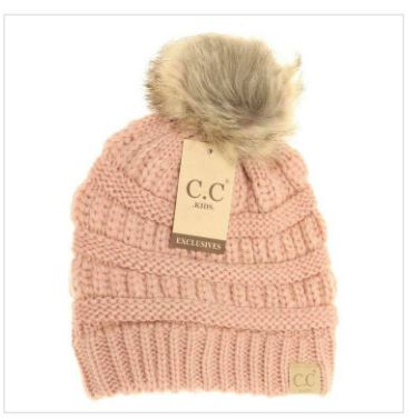 Kids Fur Pom Toque