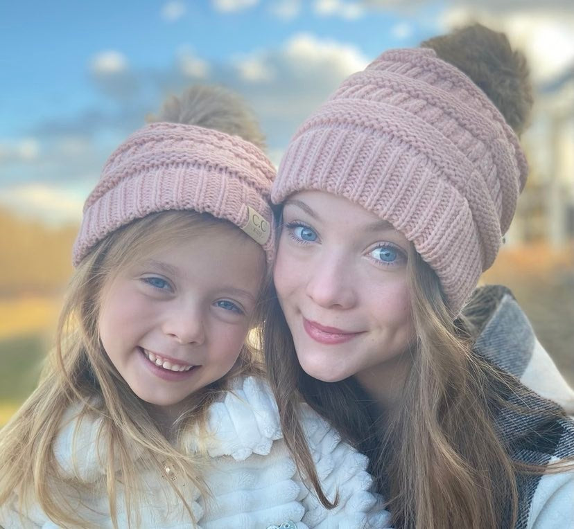 Kids Fur Pom Toque