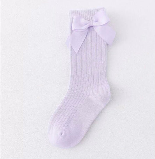 Lilac Side Bow Knee High Bundle