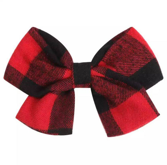 Mad for Plaid Red Bow