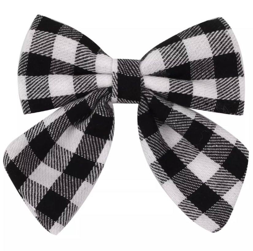 White Gingham Bow